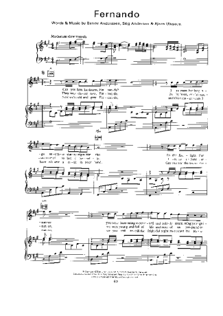 Abba  score for Piano