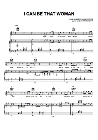 Abba  score for Piano