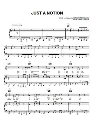 Abba Just A Notion score for Piano