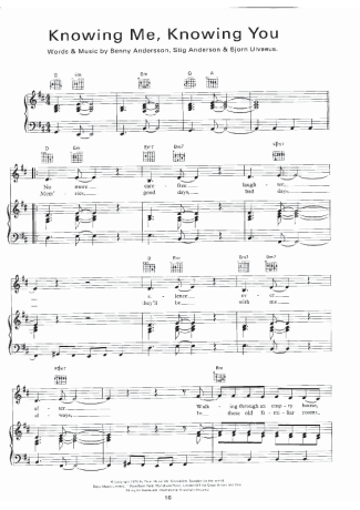 Abba  score for Piano