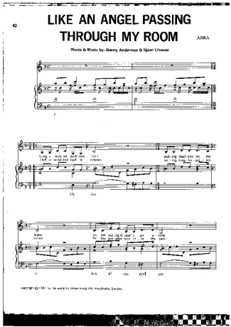 Abba  score for Piano