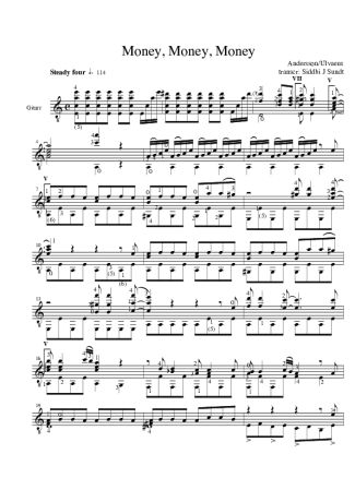 Abba  score for Acoustic Guitar