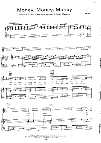 Abba  score for Piano