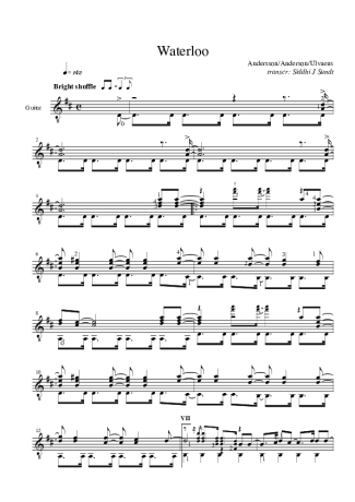 Abba  score for Acoustic Guitar