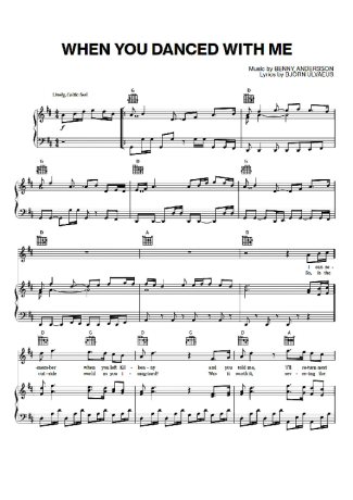 Abba  score for Piano