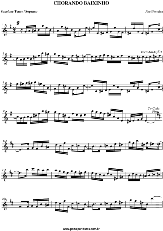 Abel Ferreira  score for Tenor Saxophone Soprano (Bb)