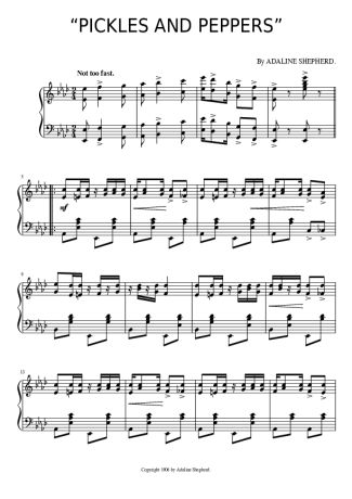 Adaline Shepherd  score for Piano