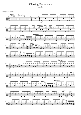 Adele  score for Drums
