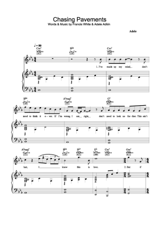 Adele  score for Piano