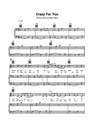 Adele  score for Piano