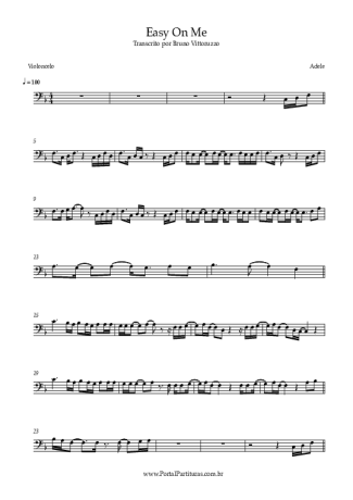 Adele  score for Cello