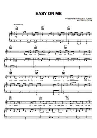 Adele  score for Piano