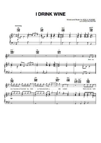 Adele  score for Piano