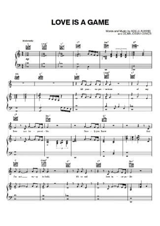 Adele  score for Piano