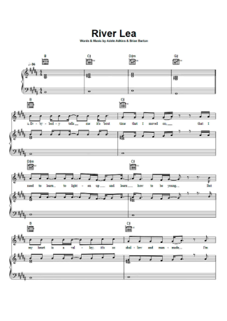 Adele  score for Piano