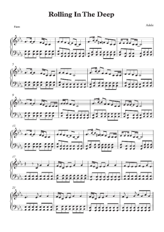 Adele  score for Piano