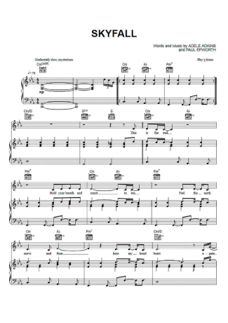 Adele  score for Piano