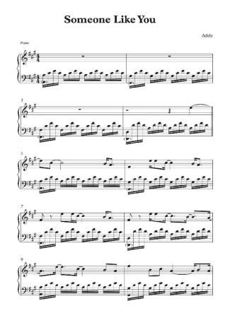 Adele  score for Piano