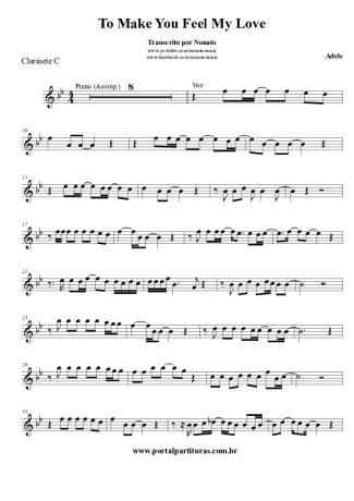 Adele  score for Clarinet (C)