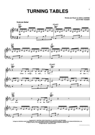 Adele  score for Piano