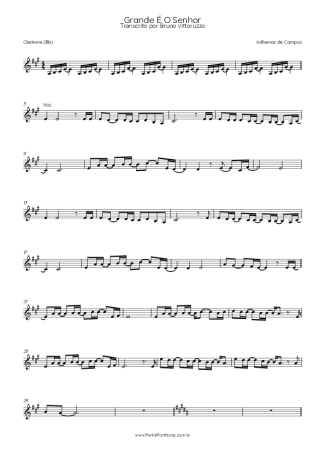 Adhemar de Campos  score for Clarinet (Bb)