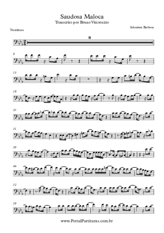 Adoniran Barbosa Saudosa Maloca score for Trombone