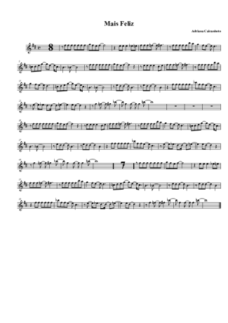 Adriana Calcanhotto Mais Feliz score for Tenor Saxophone Soprano Clarinet (Bb)