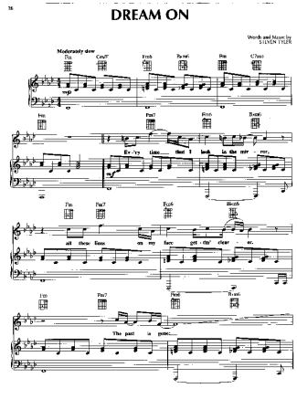 Aerosmith  score for Piano