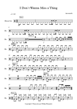 Aerosmith  score for Drums