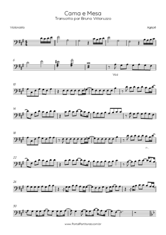 Agepê Cama E Mesa score for Cello