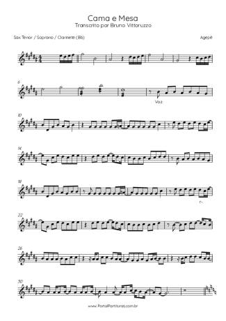 Agepê  score for Clarinet (Bb)