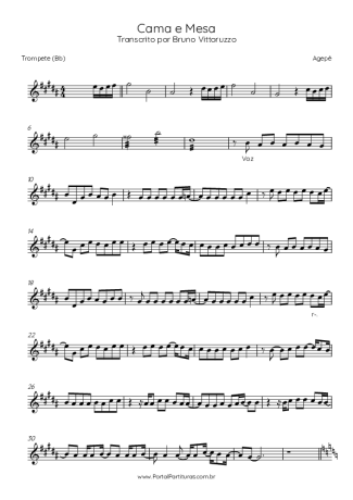 Agepê Cama E Mesa score for Trumpet