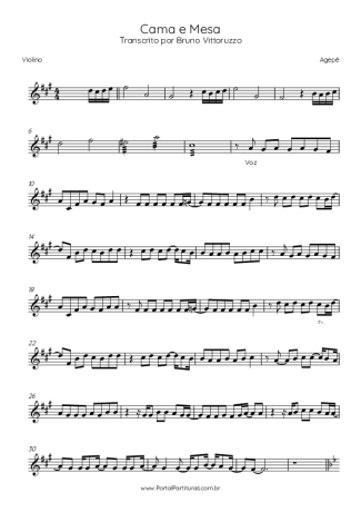 Agepê  score for Violin
