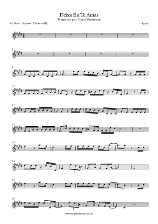 Agepê Deixa Eu Te Amar score for Clarinet (Bb)