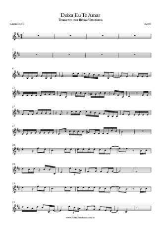 Agepê Deixa Eu Te Amar score for Clarinet (C)