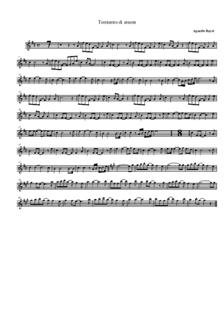 Agnaldo Rayol Tormento D´Amore score for Clarinet (Bb)