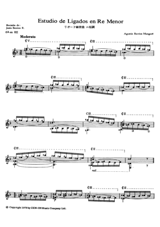 Agustin Barrios  score for Acoustic Guitar