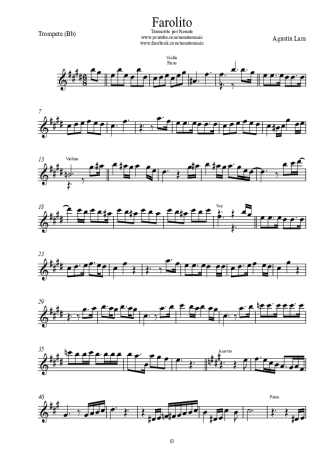 Agustin Lara  score for Trumpet
