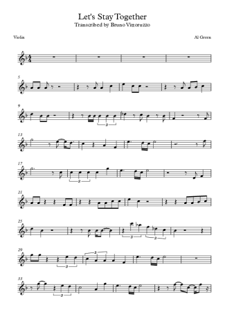 Al Green Let´s Stay Together score for Violin