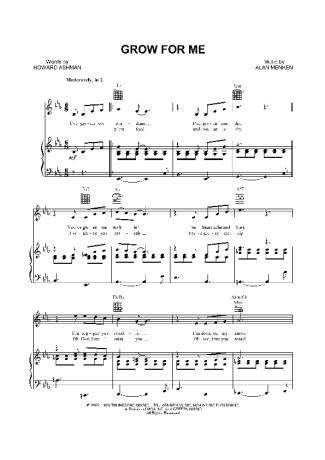 Alan Menken  score for Piano