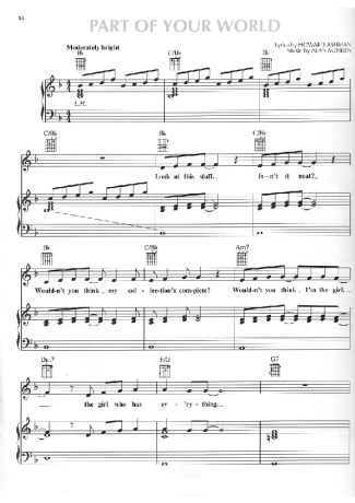 Alan Menken  score for Piano