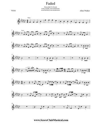 Alan Walker  score for Violin