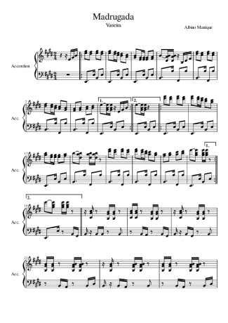 Albino Manique  score for Accordion