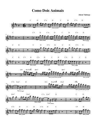 Alceu Valença  score for Alto Saxophone