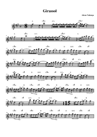 Alceu Valença  score for Alto Saxophone