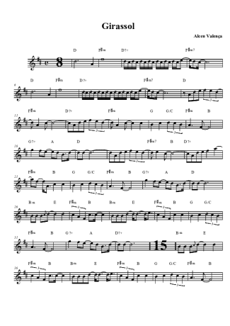 Alceu Valença Girassol score for Tenor Saxophone Soprano (Bb)
