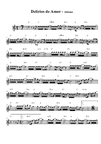 Alcione Delírios de Amor score for Tenor Saxophone Soprano (Bb)