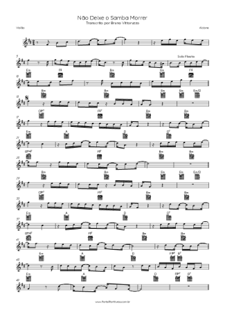 Alcione  score for Acoustic Guitar