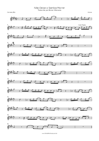Score for Clarinet (Bb)