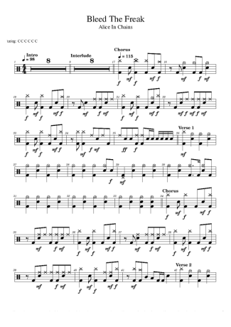 Score for Drums